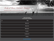 Tablet Screenshot of bodyofchristoutreachministries.com